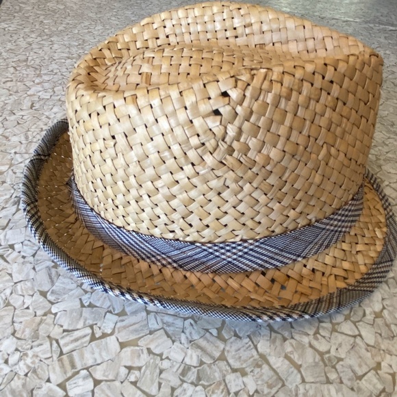 Straw Fedora Golf Hat Mens Womens Unisex Plaid - Picture 4 of 9